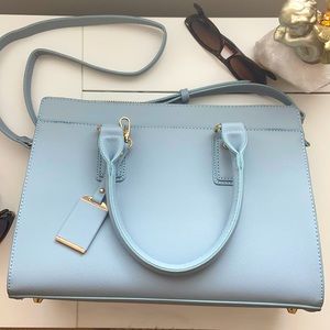 Powder blue handbag
